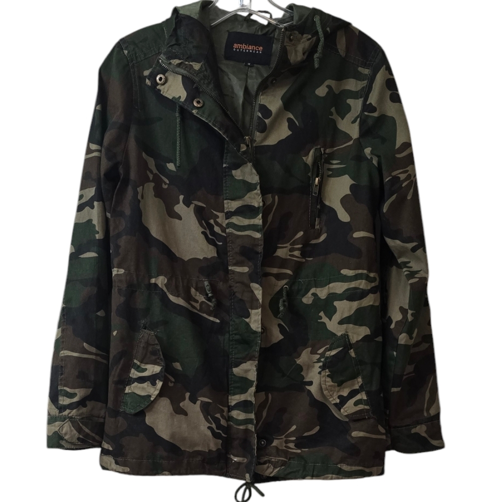 Ambiance Outerwear Camouflage Women's Cargo Jacket Size M - Picture 3 of 14